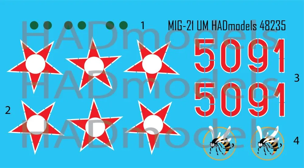 MiG-21 UM HUNAF 5091 Dongó Squadron 1:48