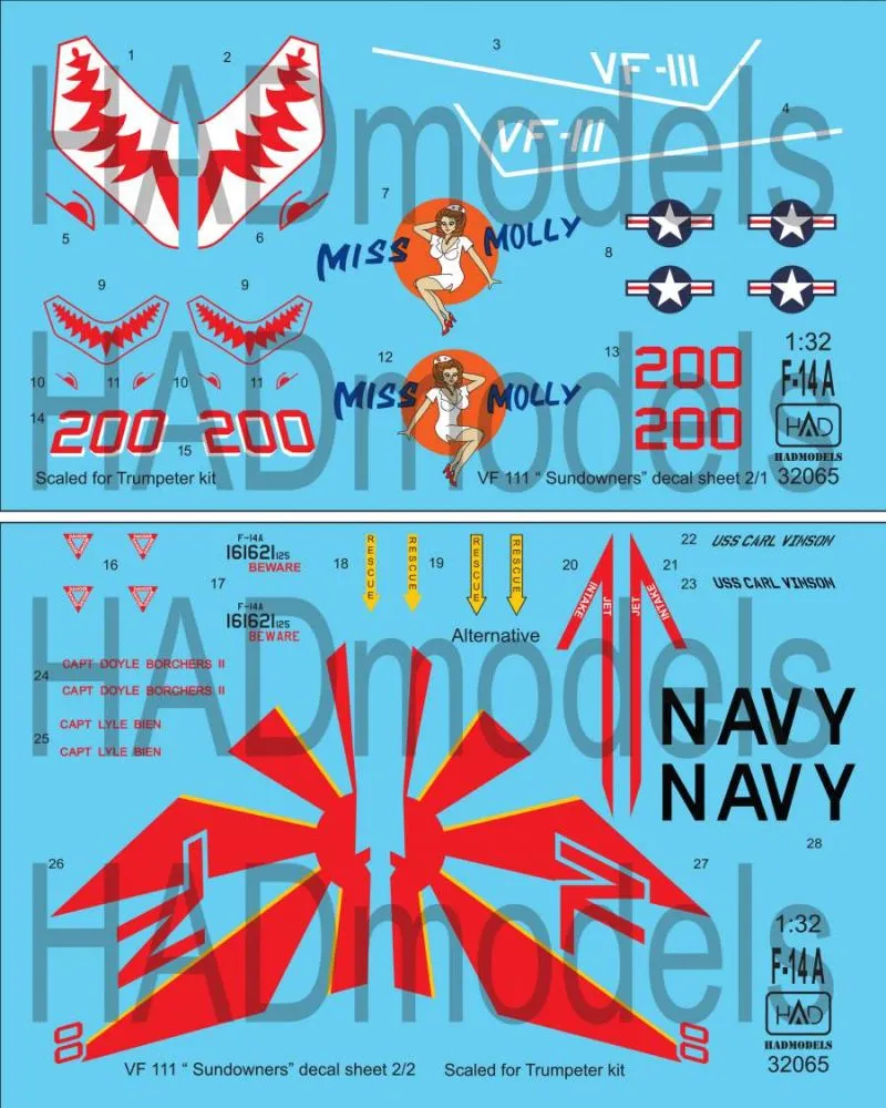 F-14A VF-111 Sundowners - Miss Molly 1:32