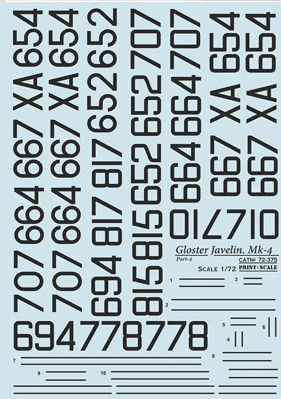Gloster Javelin Mk.5,6,7 Part.4 1:72
