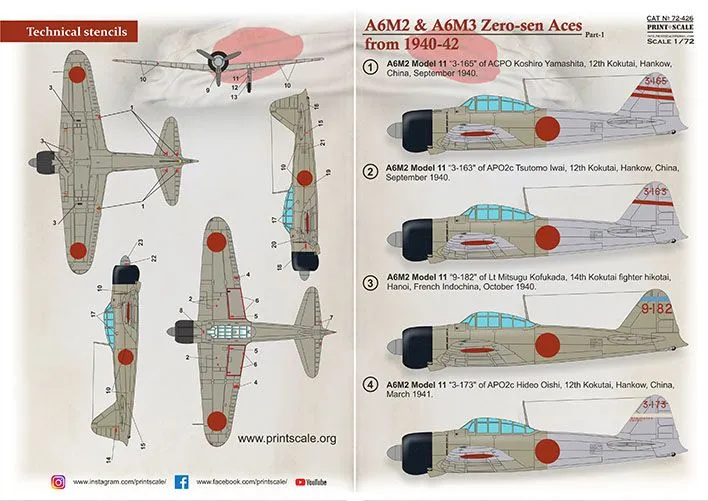 A6M2 Zero-Sen Aces Part.1 1:72