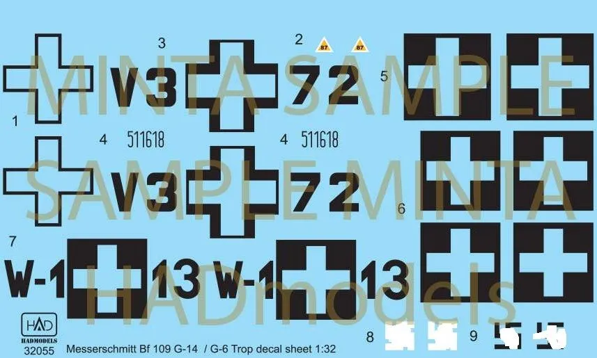 Bf 109G-6/14 (V3+72 ; W1+13) 1:32