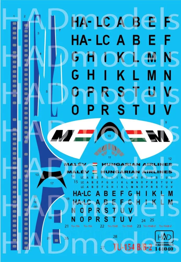 Tu-154 B/B-2 MALÉV 1:144