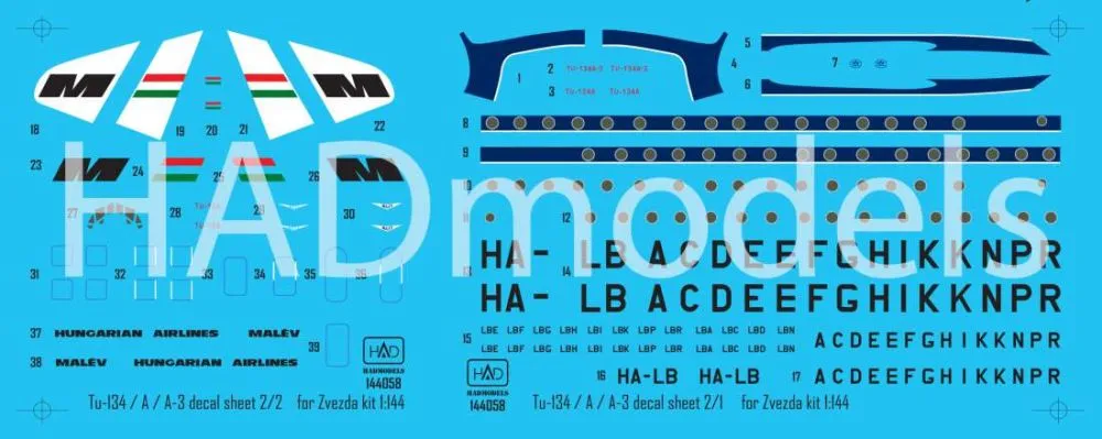 Tu-134A/A-3 MALÉV 1:144