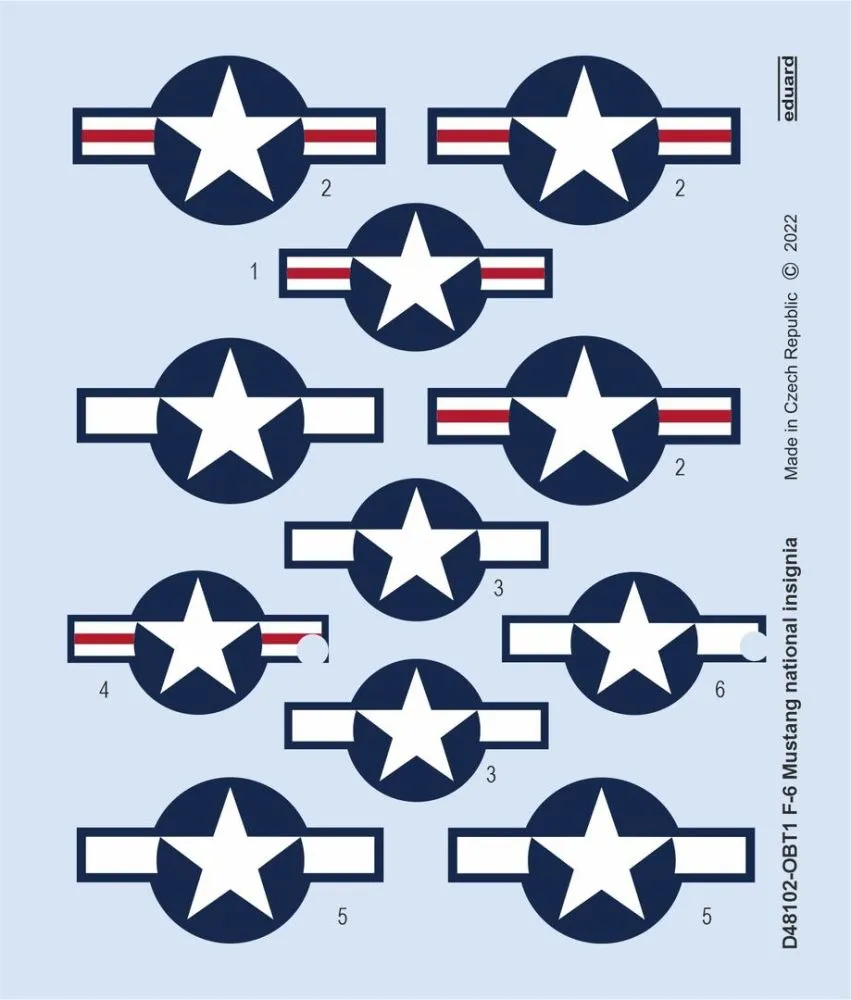F-6 Mustang national insignia 1:48