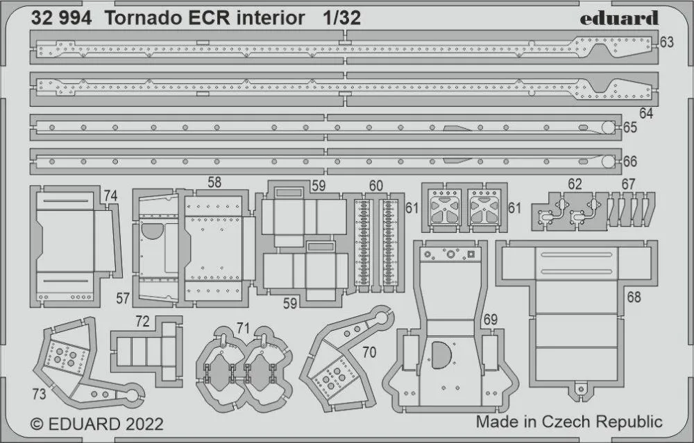 Tornado ECR interior for Italeri 1:32