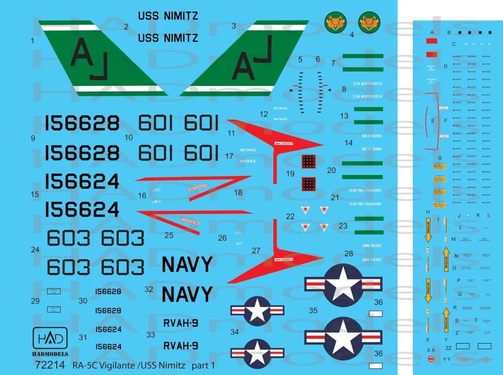 RA-5C Vigilante ”USS NIMITZ” Part 1 1:72
