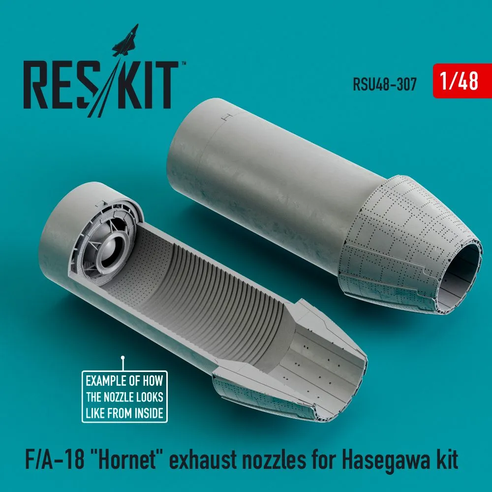 F/A-18 Super Hornet Type 2 exhaust nozzles for Hasegawa 1:48