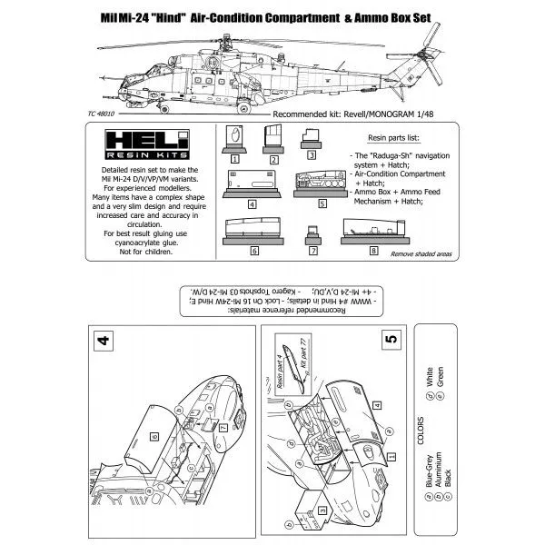 Mil Mi-24 "Hind" Air-Condition & Ammo Box Set 1:48