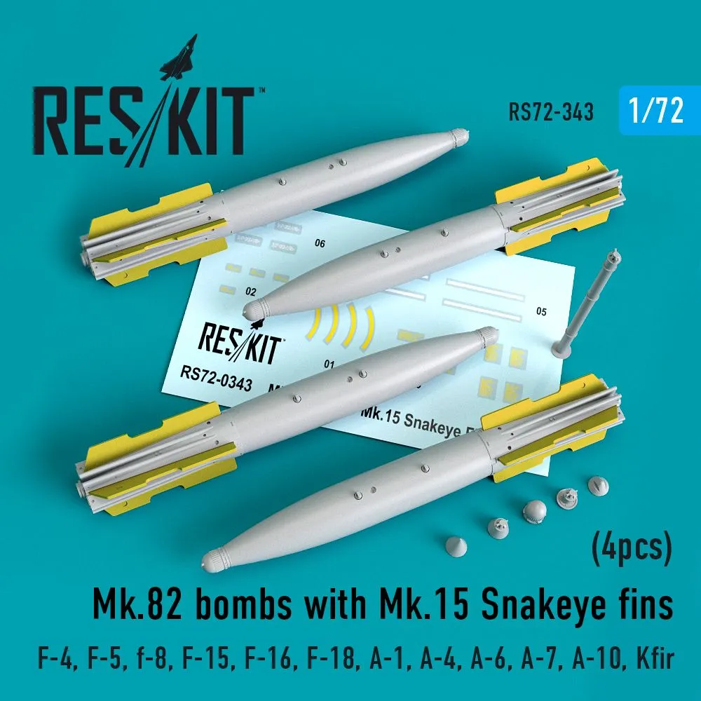 Mk.82 bombs with Mk.15 Snakeye fins 1:72