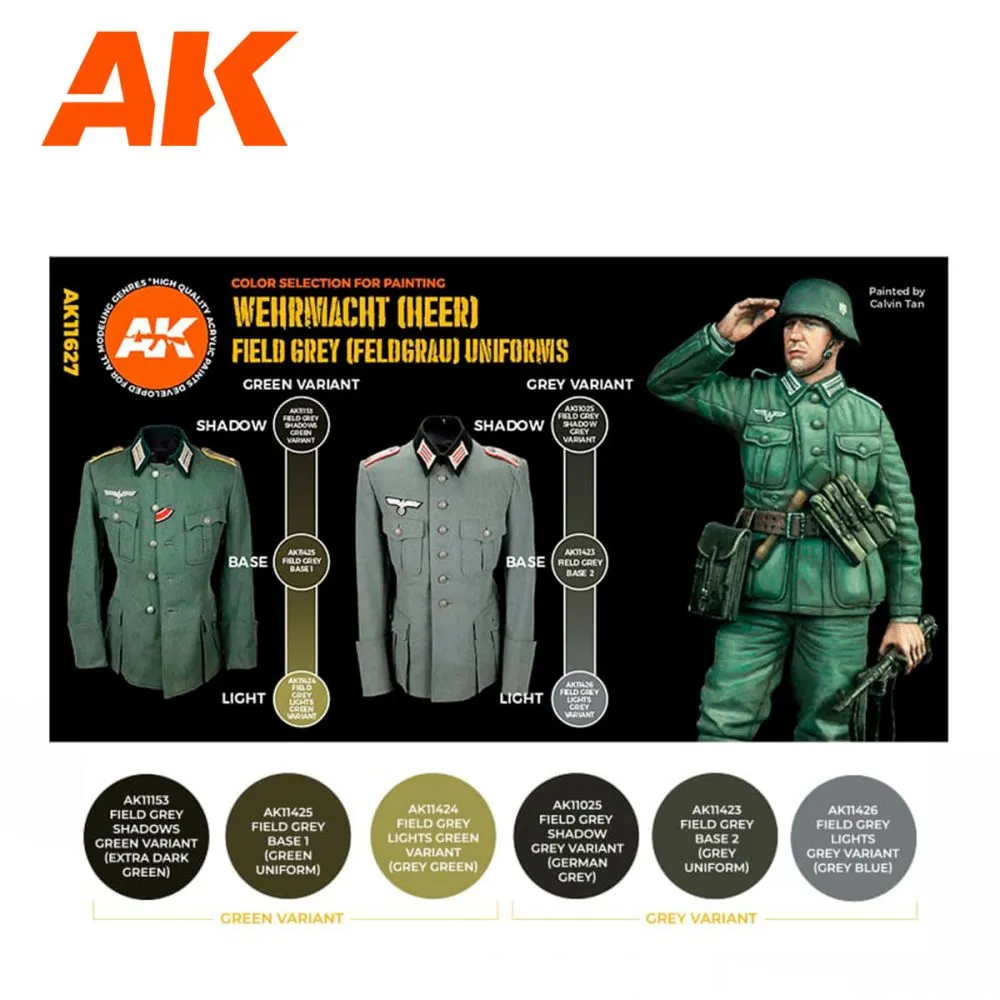 German Field Grey (Feldgrau) Uniforms Colors (3G)