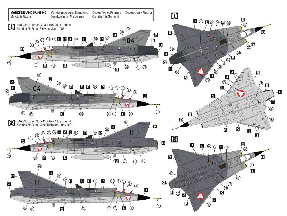 SAAB J 35ÖE/FS Draken 1:72