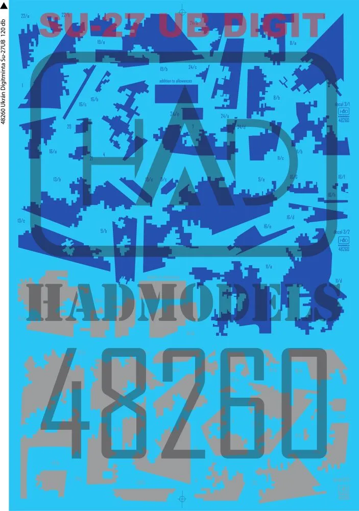 Su-27UB Ukrainian digital camouflage 1:48