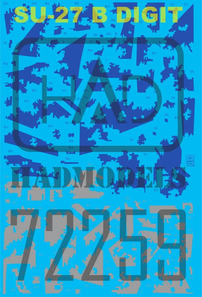 Su-27 Flanker B Digit Camouflage 1:72