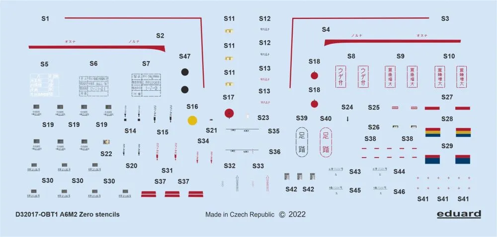 A6M2 stencils 1:32