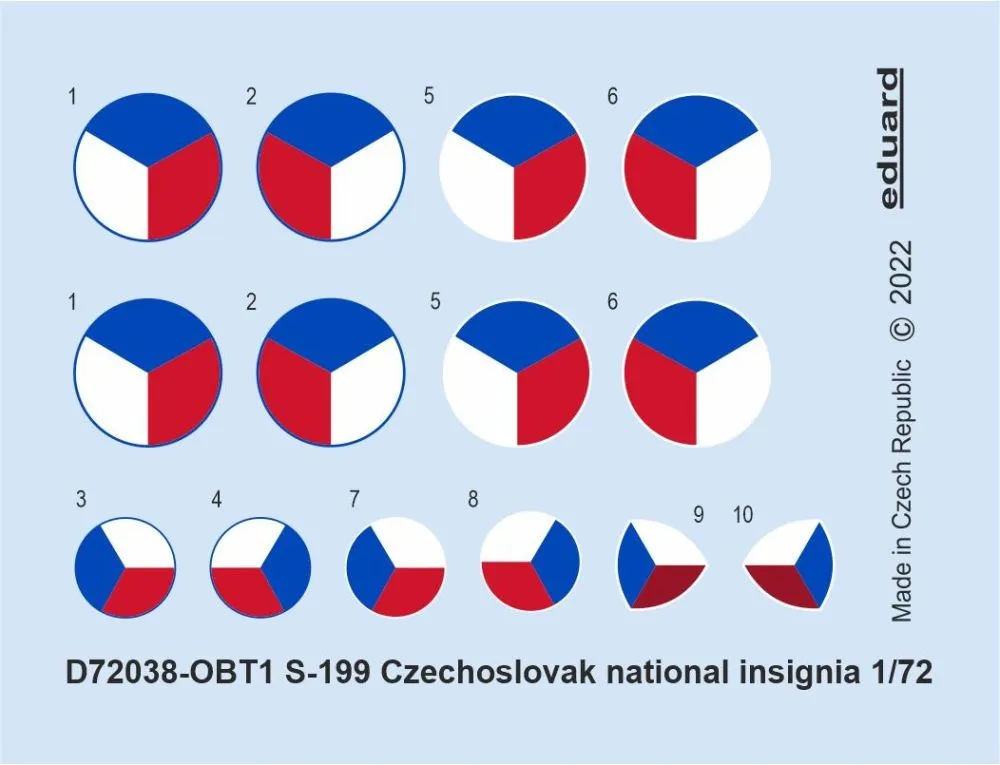 S-199 Czechoslovak national insignia 1:72