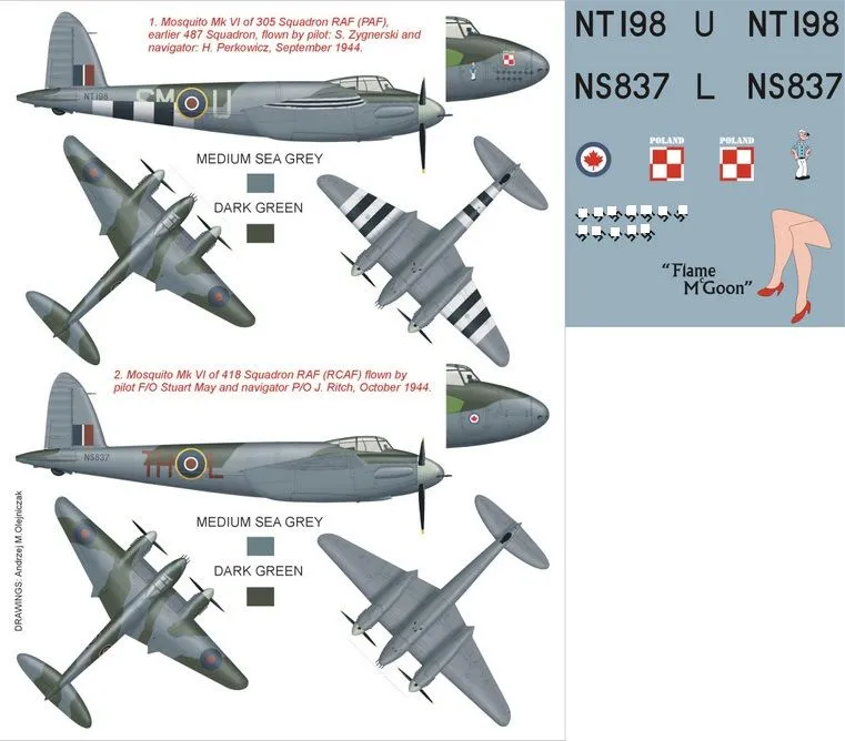 Mosquito Mk.VI super mask for Tamiya 1:32