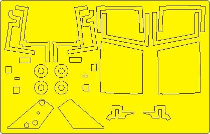 F-104A/C Starfighter TAIL SECTION mask for Kinetic 1:48