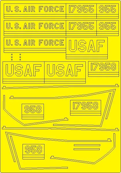 SR-71A Blackbird MARKING mask for Revell 1:48