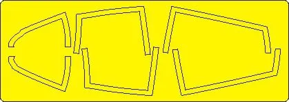 F/A-18F CANOPY INNER SIDE mask for Meng 1:48