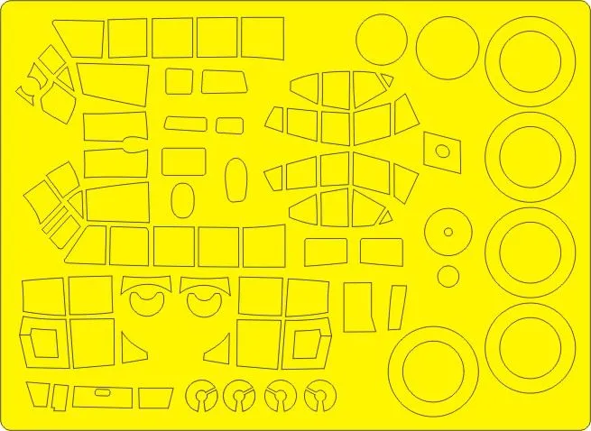 Ju 88A-8 Paravane mask for ICM 1:48