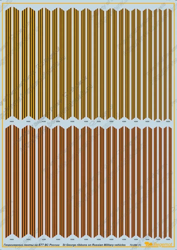 Russian AFV St. George ribbons 1:72