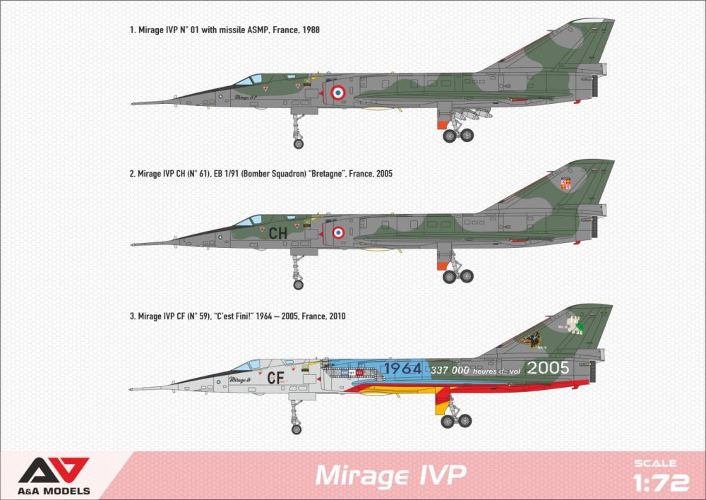 Mirage IVP with ASMP nuclear missile 1:72