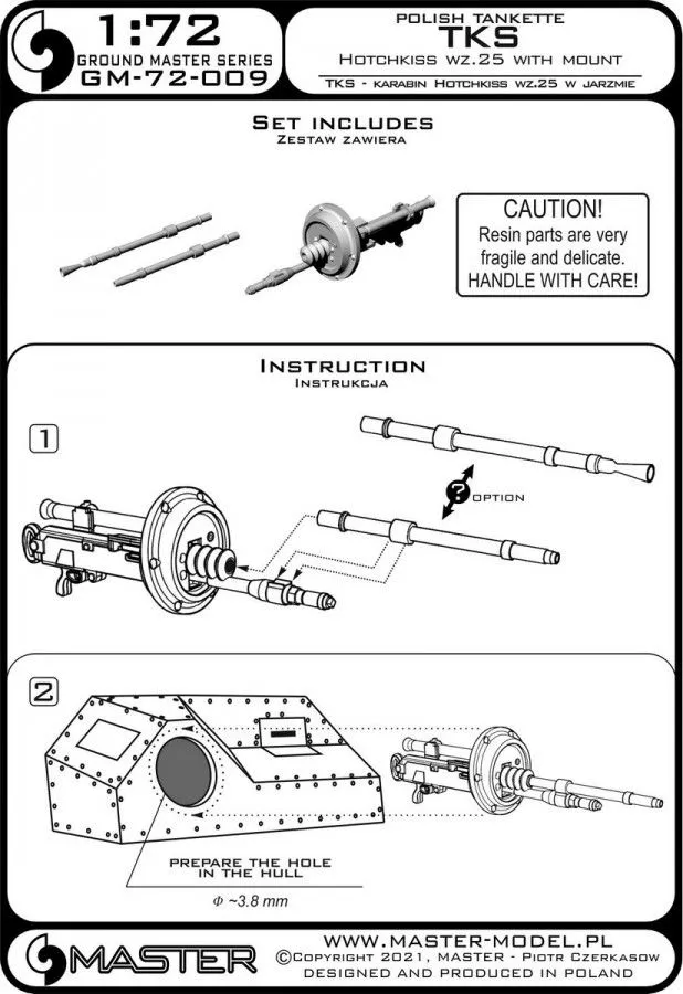 Polish tankette TKS - Hotchkiss wz.25 with mount 1:72