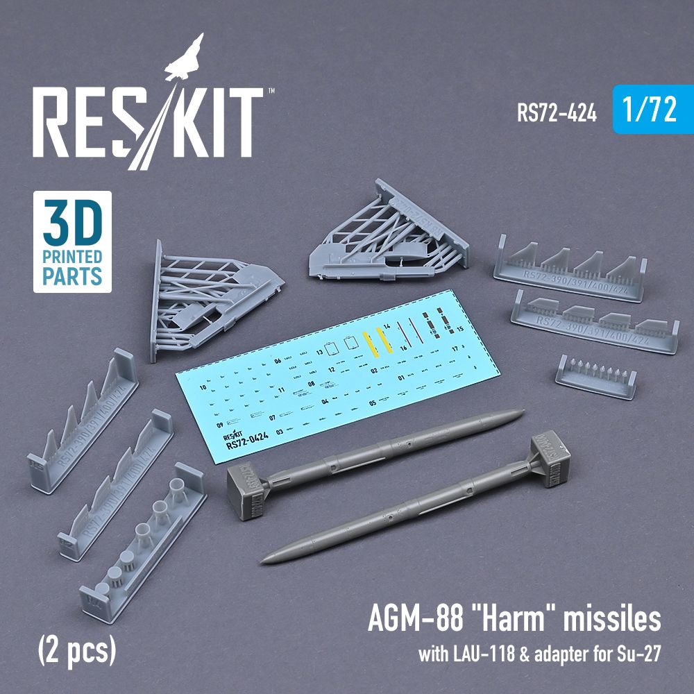 AGM-88 "Harm" with LAU-118 & adapter for Su-27 1:72