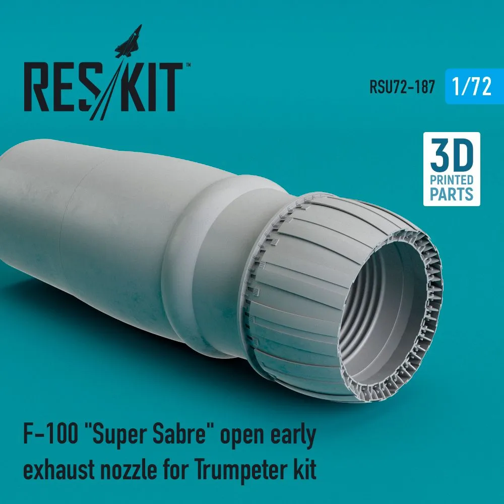 F-100 open early exhaust nozzle for Trumpeter 1:72