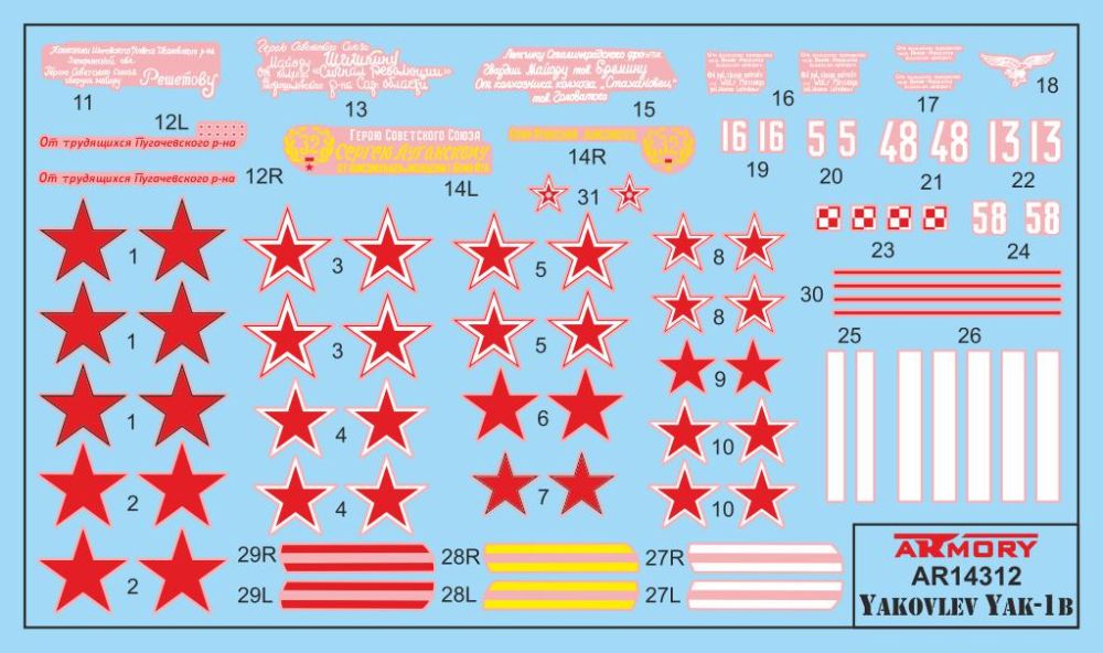 Yak-1b Donated Airplanes 1:144