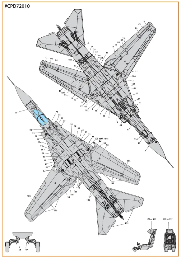 MiG-23ML, MLA standard stencils for grey paint 1:72