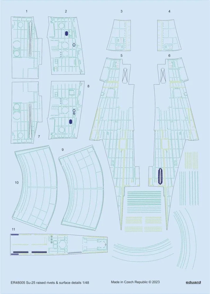 Su-25 raised rivets & surface details 1:48