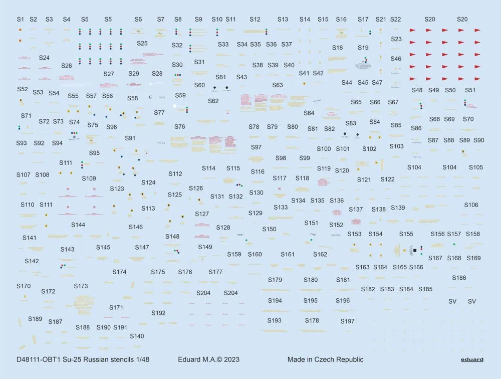 Su-25 Russian stencils 1:48
