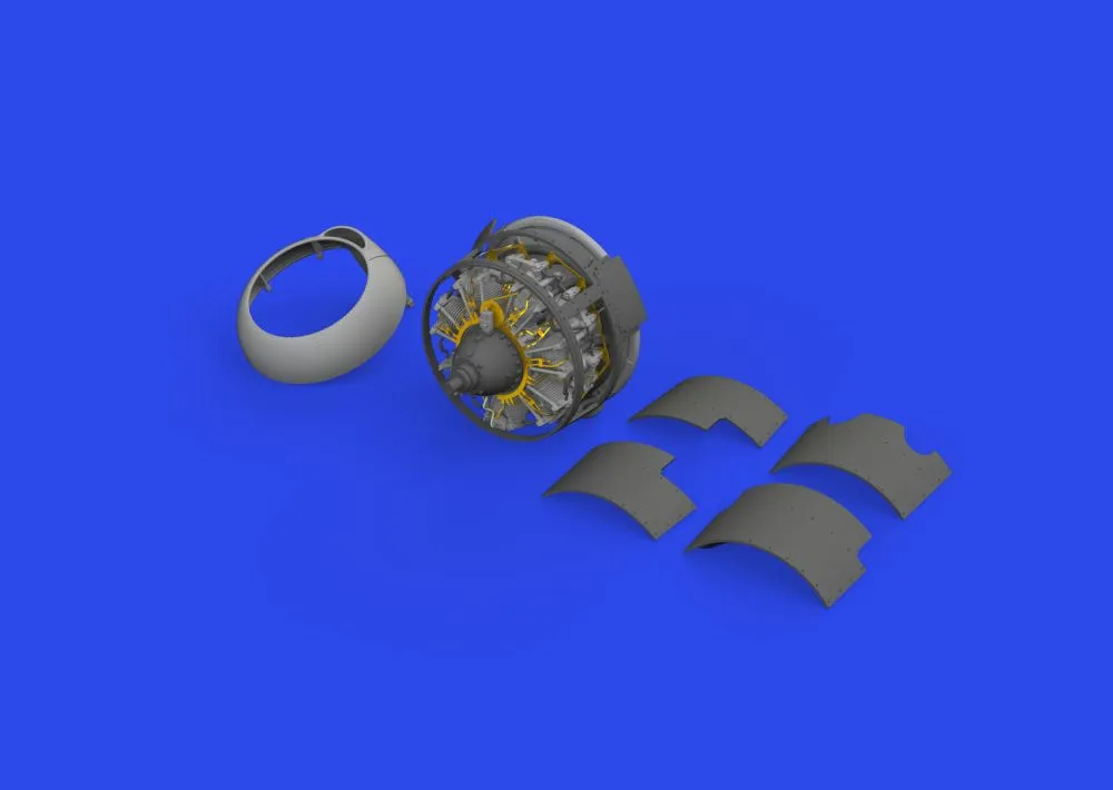 F4F-3A engine PRINT 1:48