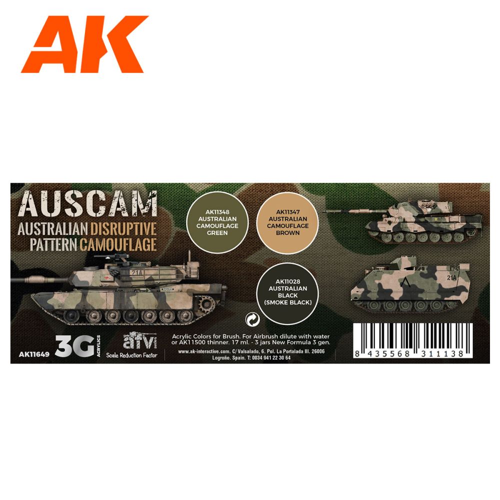 AUSCAM colours set 3G