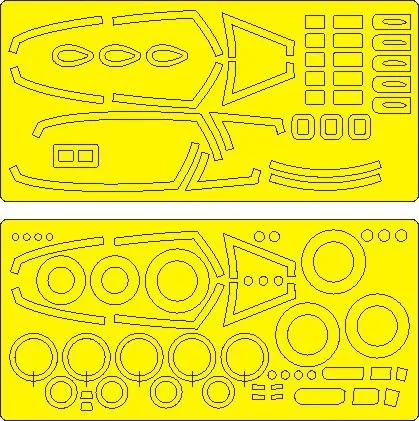 F-16A MLU/ F-16C Block 25/42 ADVANCED mask for Kinetic 1:48