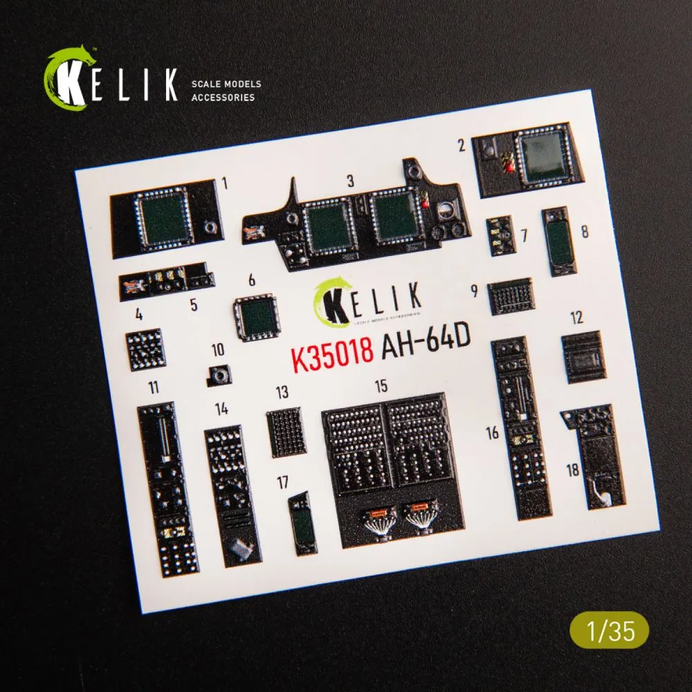 AH-64D Apache interior for Takom 1:35