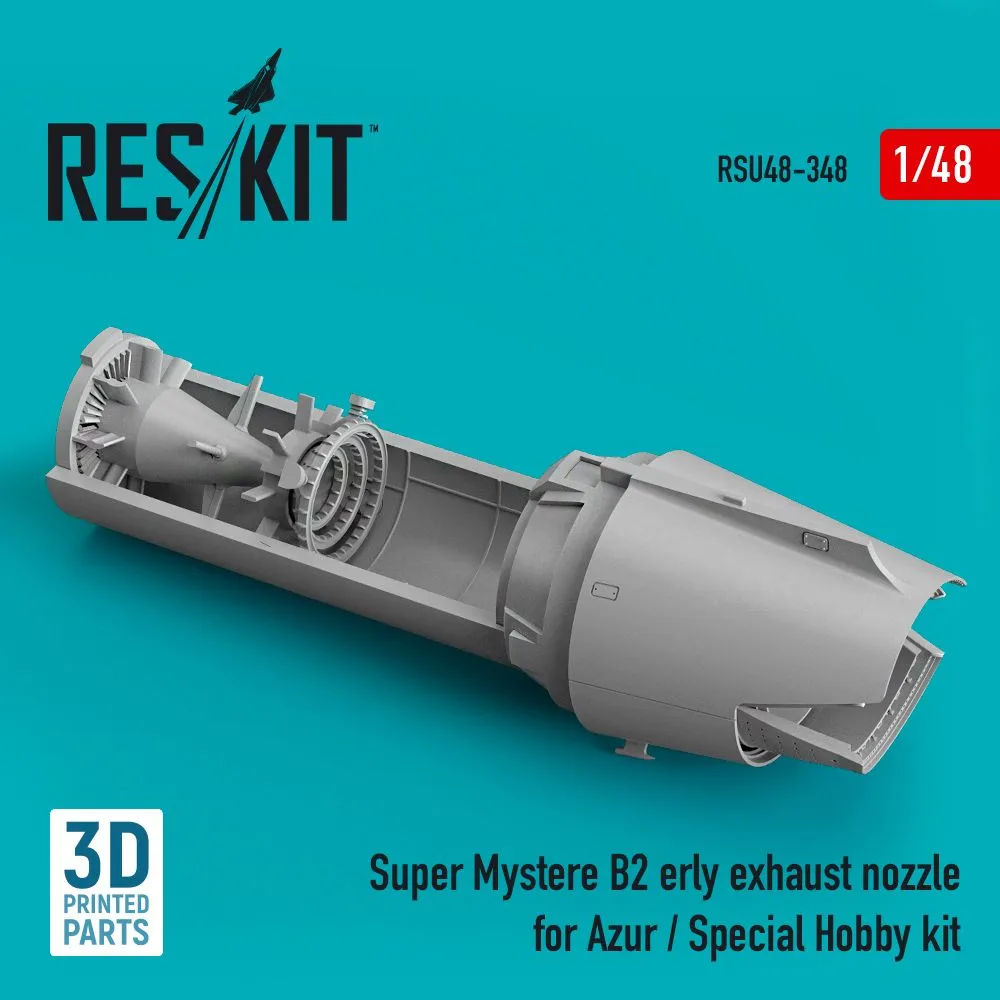 Super Mystere B2 early exhaust nozzle 1:48