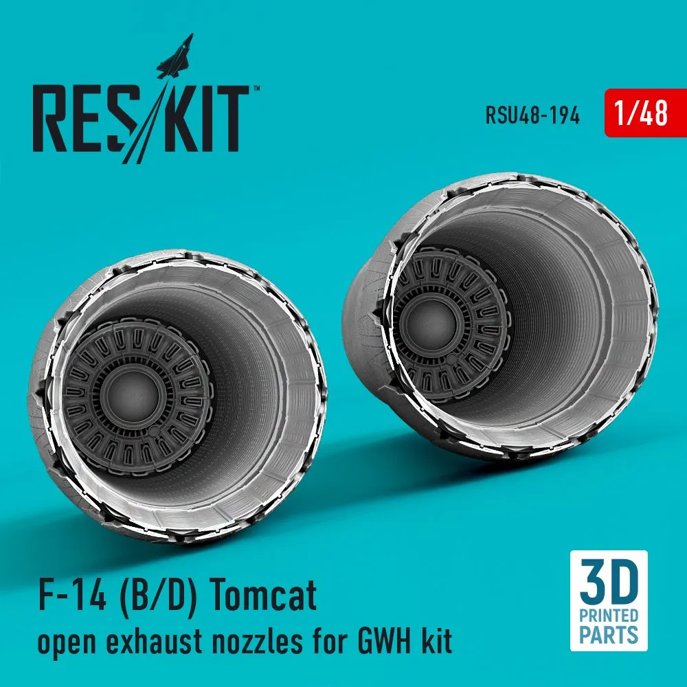 F-14 (B,D) "Tomcat" open exhaust nozzles for GWH 1:48