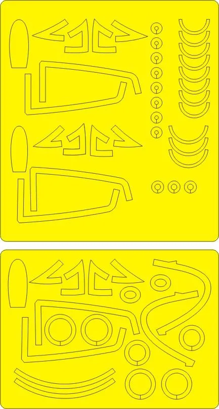 F9F-2/3 Panther EXPERT mask for Trumpeter 1:48