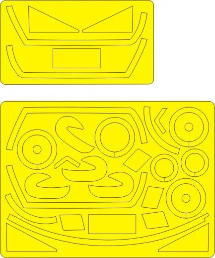 Saab J-32 B/E Lansen EXPERT mask for Hobby Boss 1:48