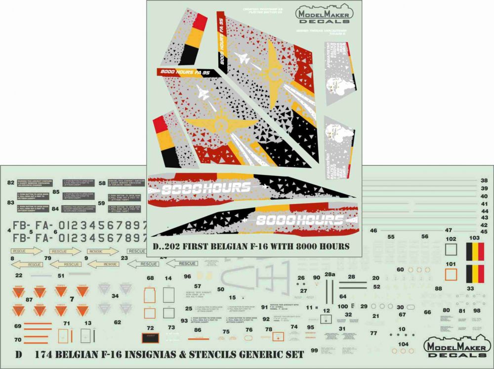 F-16 Belgian Air Force FA-95 "8000 Hours" 1:72