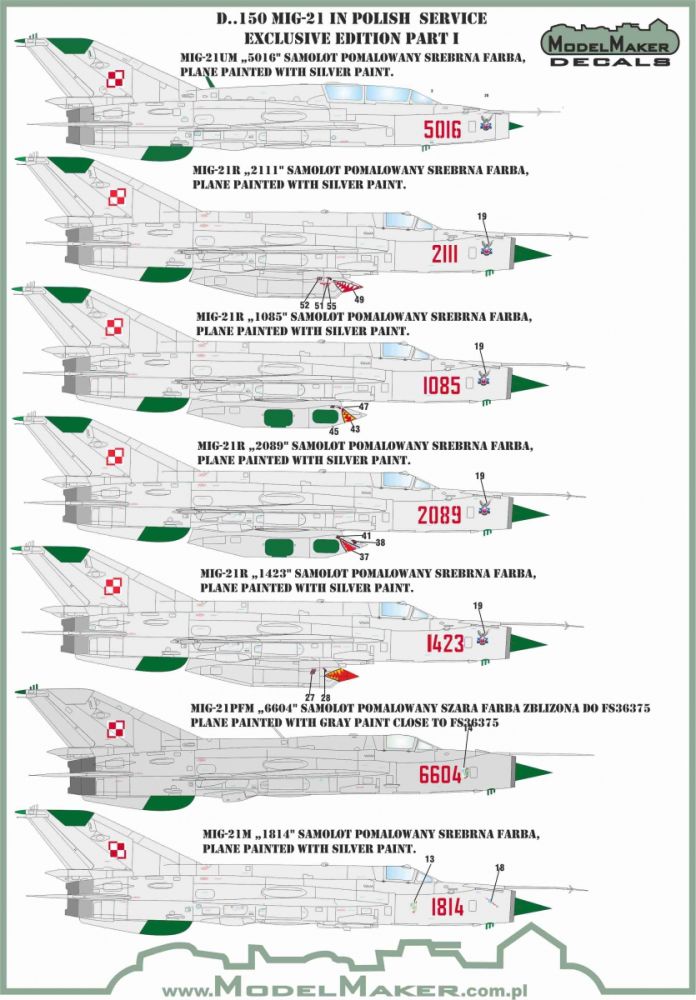 MiG-21 in Polish service part I 1:72