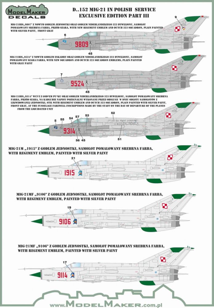 MiG-21 in Polish service part III 1:72