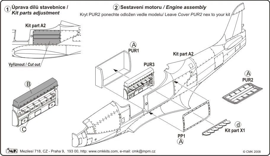 P-39 Airacobra engine set 1:32