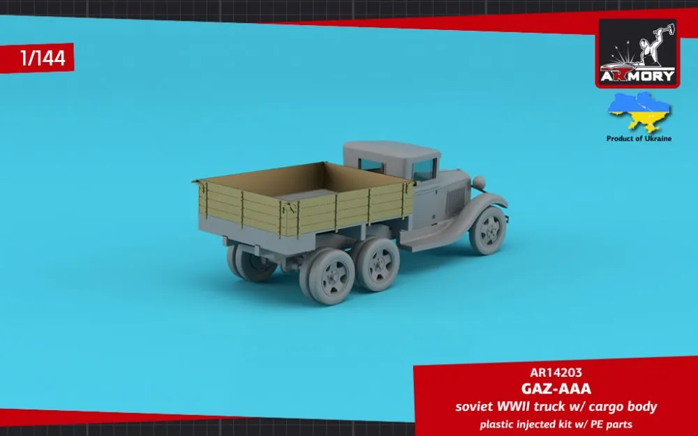 GAZ-AAA Soviet WWII cargo truck 1:144