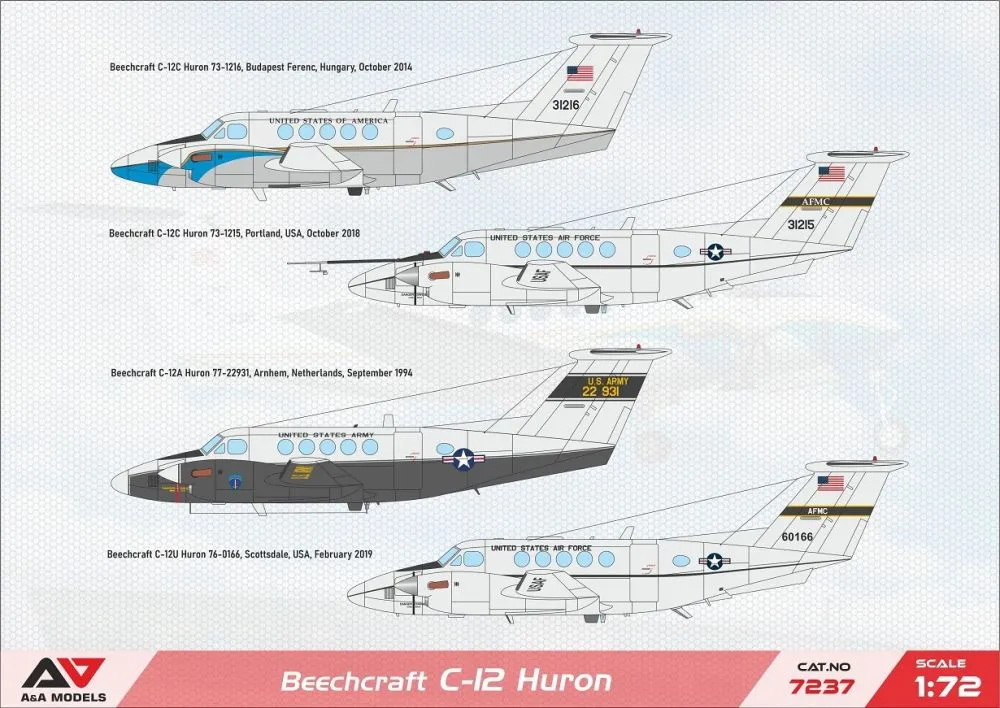 C-12A/C/U "Huron" military transporter 1:72