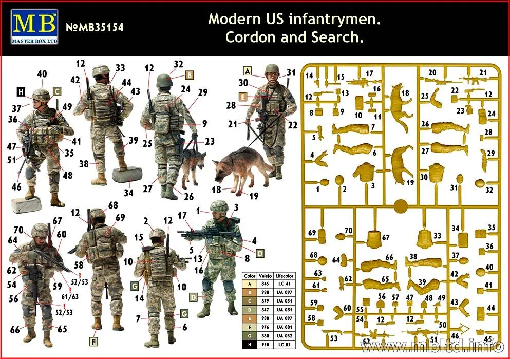 US Modern infantrymen - Cordon and Search 1:35