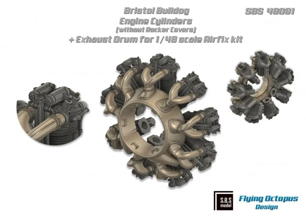 Bristol Bulldog engine upgrade set type 1 (Airfix) 1:48