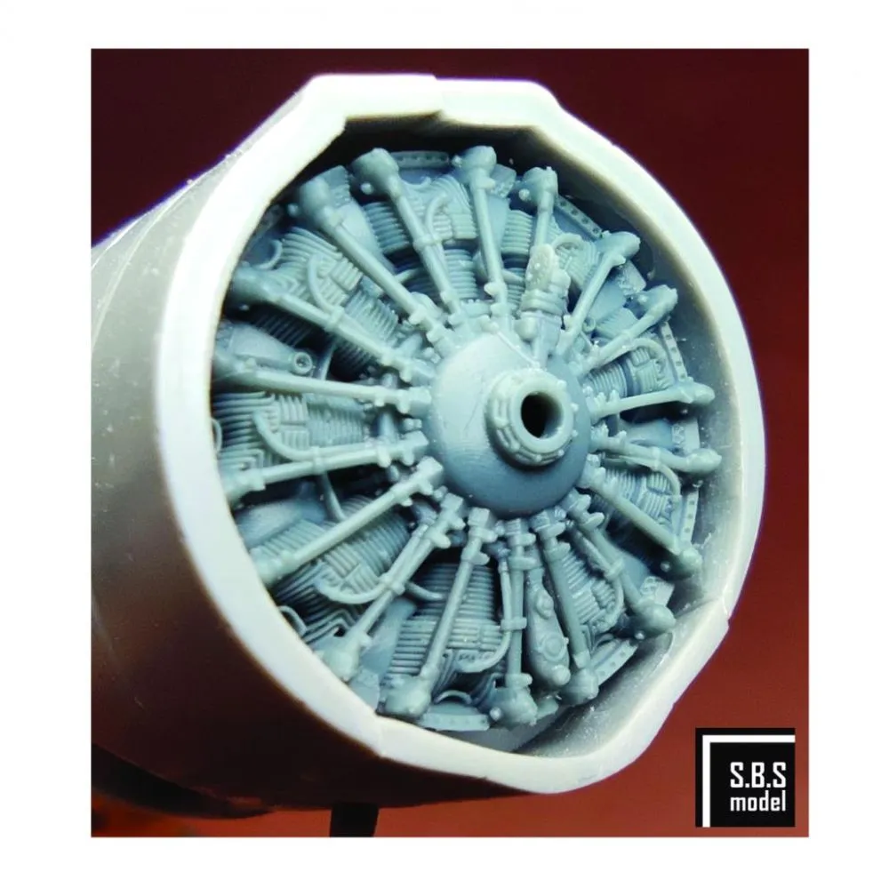 B-239 engine & exhaust set 1:72